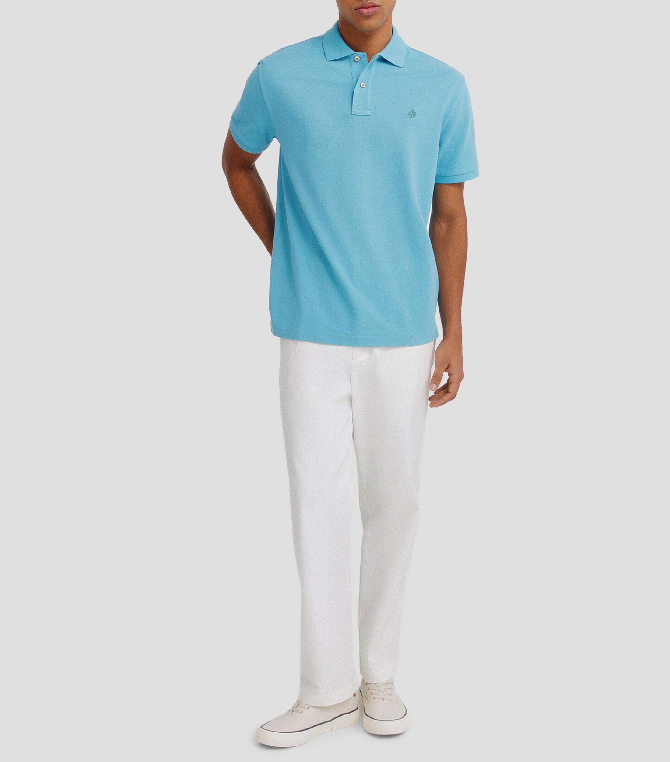 Playera tipo polo manga corta lisa Hombre
